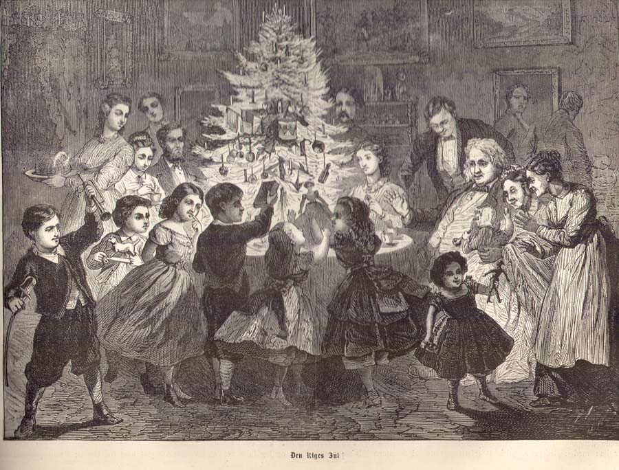 De riges jul skildret i Illustreret Tidende 1869.