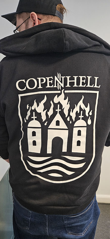 Ryggen af en sweatshirt