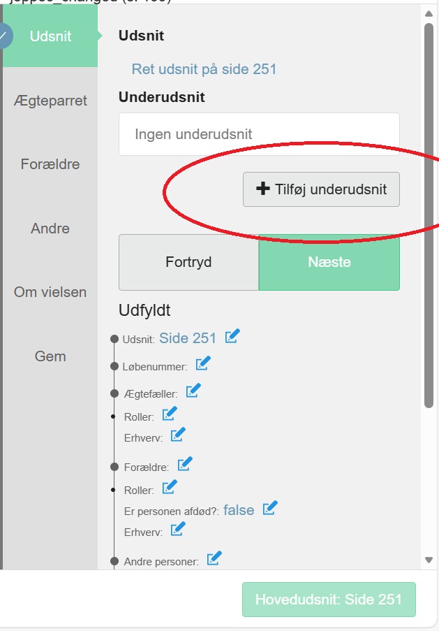Skærmbillede fra Kildetasteren.