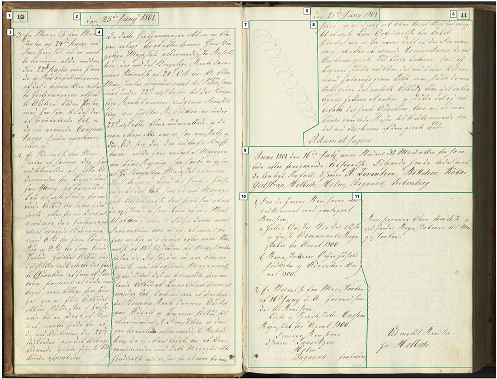 Skærmbillede fra Transkribus