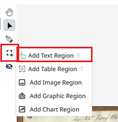 Skærmbillede fra Transkribus