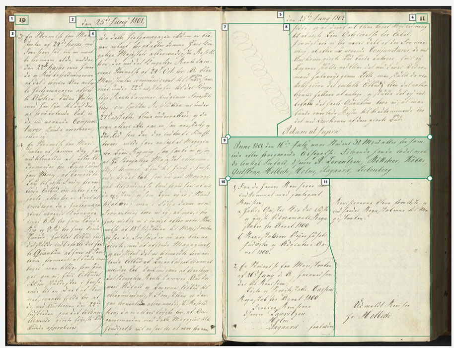 Skærmbillede fra Transkribus